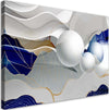 Quadro-su-tela,-Astrazione-blu-con-palline-3D