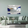 Quadro-su-tela,-Astrazione-blu-con-palline-3D