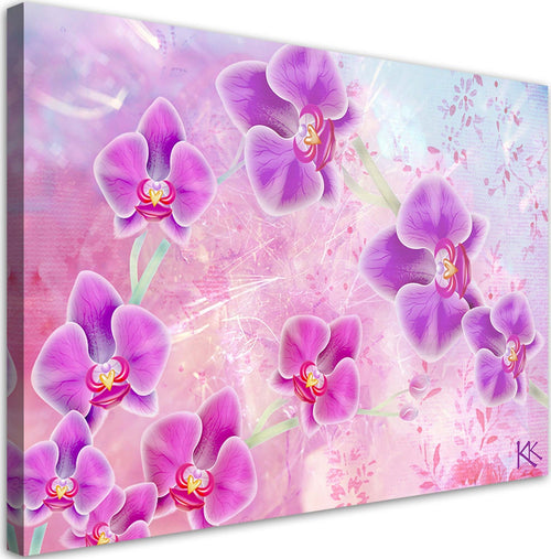 Quadro-su-tela,-Astrazione-dei-fiori-di-orchidea