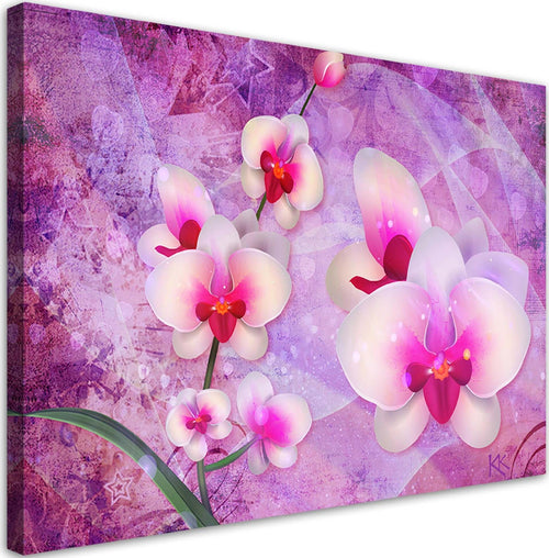 Quadro-su-tela,-Astrazione-dei-fiori-di-orchidea