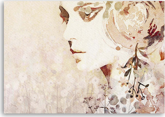 Quadro-su-tela,-Astrazione-del-viso-della-donna