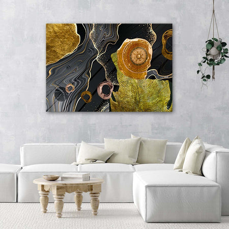 Quadro-su-tela,-Astrazione-della-trama-in-marmo