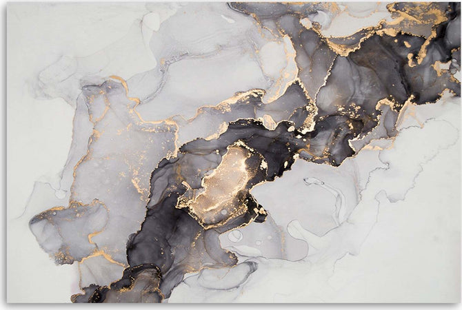 Quadro-su-tela,-Astrazione-della-trama-in-marmo