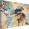 Quadro-su-tela,-Astrazione-di-alberi-colorati