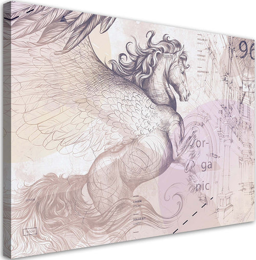 Quadro-su-tela,-Astrazione-di-pegasus-alata