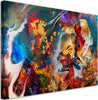 Quadro-su-tela,-Astrazione-di-pesce-colorata