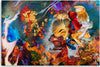 Quadro-su-tela,-Astrazione-di-pesce-colorata