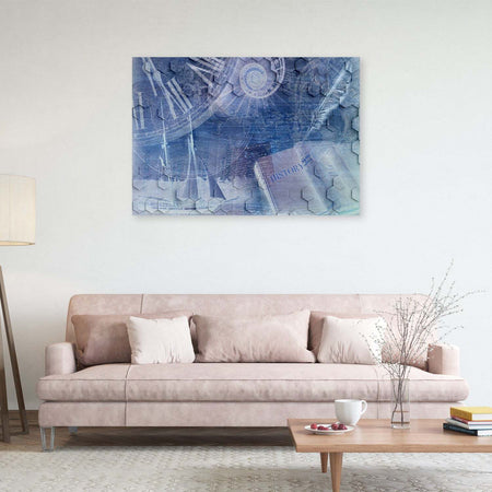 Quadro-su-tela,-Astrazione-di-tempo-medio