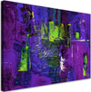 Quadro-su-tela,-Astrazione-dipinta-a-mano-viola