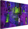 Quadro-su-tela,-Astrazione-dipinta-a-mano-viola