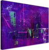 Quadro-su-tela,-Astrazione-dipinta-a-mano-viola