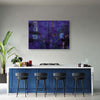 Quadro-su-tela,-Astrazione-dipinta-a-mano-viola