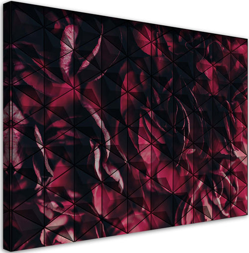 Quadro-su-tela,-Astrazione-geometrica-rossa