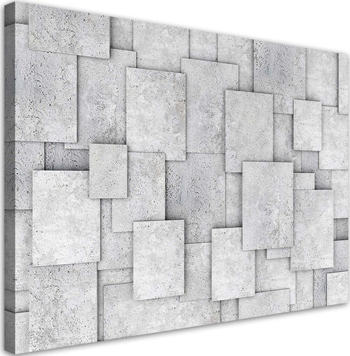 Quadro-su-tela,-Astrazione-in-calcestruzzo-geometrico
