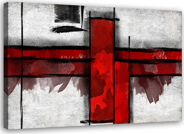 Quadro-su-tela,-Astrazione-rossa