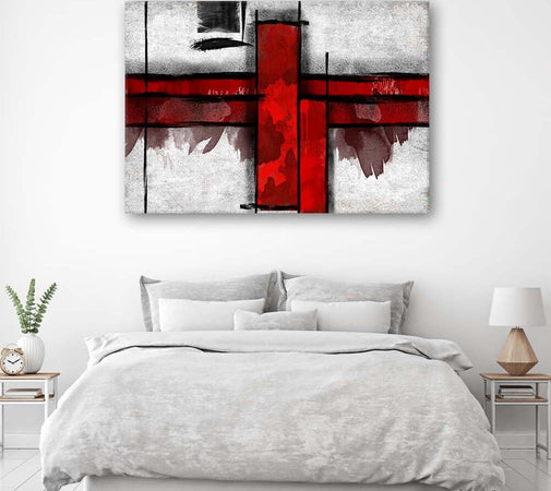 Quadro-su-tela,-Astrazione-rossa