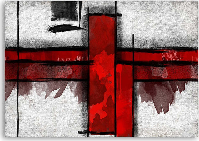 Quadro-su-tela,-Astrazione-rossa