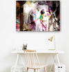 Quadro-su-tela,-Ballerina-astratta-colorata