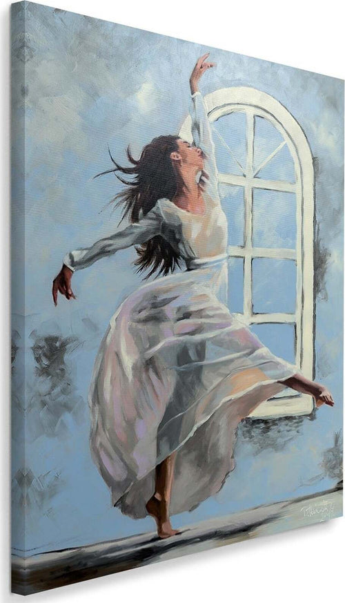 Quadro-su-tela,-Ballerina-danzante