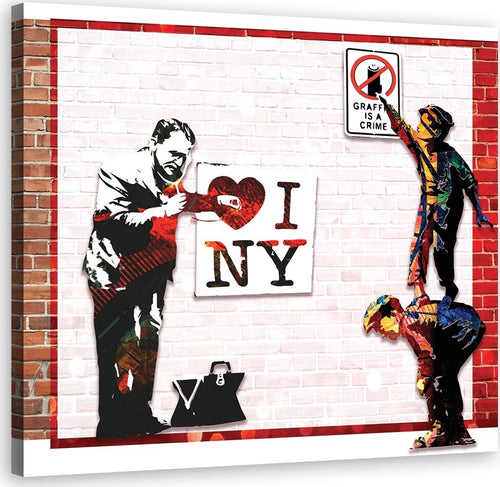 Quadro-su-tela,-Banksy-and-Love-New-York