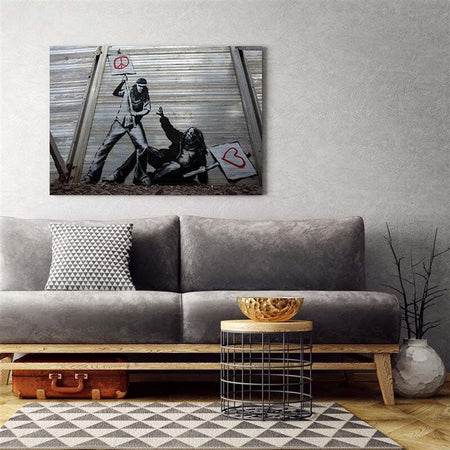 Quadro-su-tela,-Banksy-Arte-di-strada-Graffiti