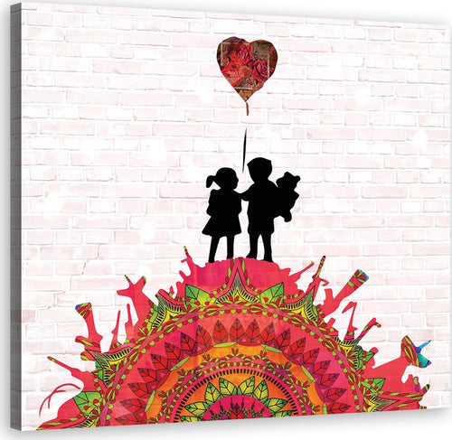 Quadro-su-tela,-Banksy-Children-on-Weapons