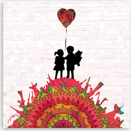 Quadro-su-tela,-Banksy-Children-on-Weapons