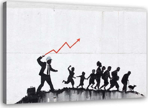 Quadro-su-tela,-Banksy-Graffiti-di-arte-di-strada