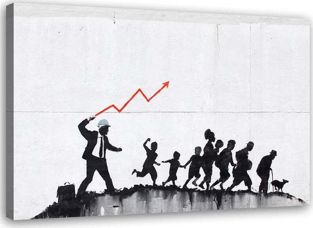 Quadro-su-tela,-Banksy-Graffiti-di-arte-di-strada