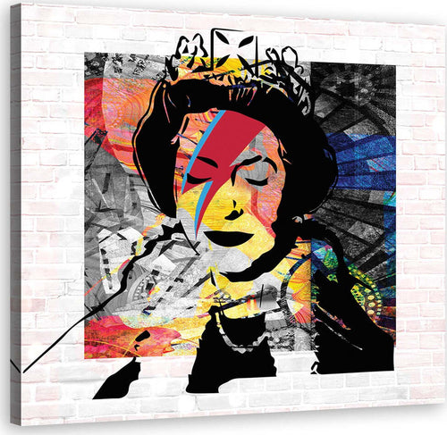 Quadro-su-tela,-Banksy-Queen-d'Inghilterra