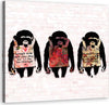 Quadro-su-tela,-Banksy-ride-le-scimmie
