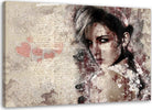 Quadro-su-tela,-Bella-donna-astratta