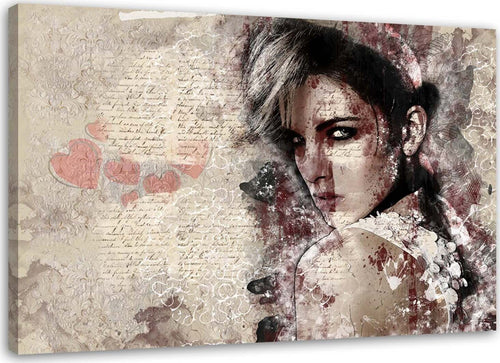 Quadro-su-tela,-Bella-donna-astratta