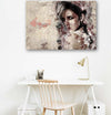 Quadro-su-tela,-Bella-donna-astratta