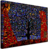 Quadro-su-tela,-Blue-Tree-of-Life-Abstraction