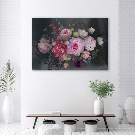 Quadro-su-tela,-Bouquet-di-fiori-vintage