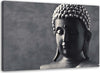 Quadro-su-tela,-Buddha-sfondo-grigio