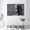 Quadro-su-tela,-Buddha-sfondo-grigio