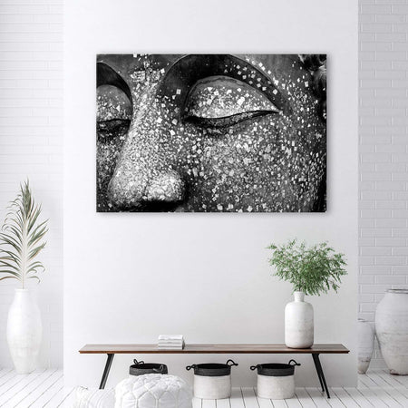 Quadro-su-tela,-Buddha-Zen-Spa-Grigio
