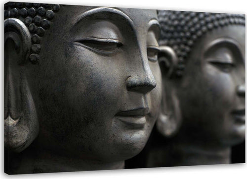 Quadro-su-tela,-Buddha-Zen-Wellnes-Spa-Grigio
