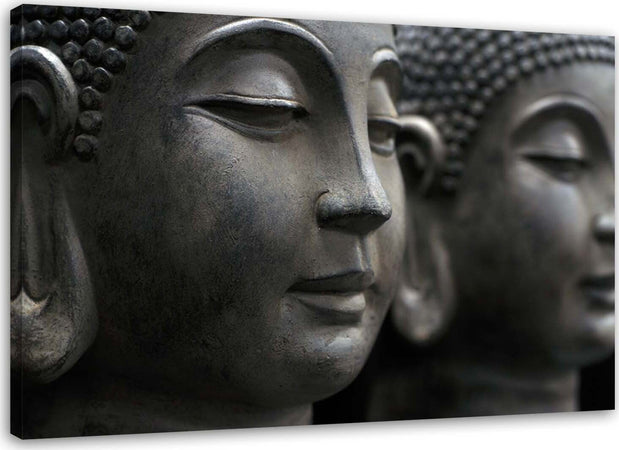 Quadro-su-tela,-Buddha-Zen-Wellnes-Spa-Grigio