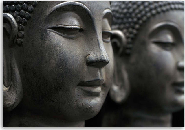 Quadro-su-tela,-Buddha-Zen-Wellnes-Spa-Grigio