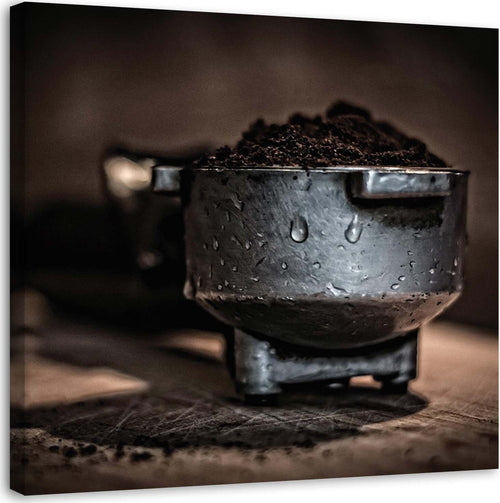 Quadro-su-tela,-Caffè-macinato-marrone