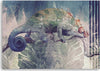 Quadro-su-tela,-Camaleonte-su-un-ramo