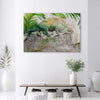 Quadro-su-tela,-Camaleonte-sul-ramo-della-giungla