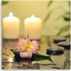 Quadro-su-tela,-Candele-e-orchidee-zen