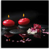 Quadro-su-tela,-Candele-rosse-Zen-pietre