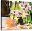 Quadro-su-tela,-Candele-spa-e-fiori-di-orchidea