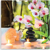 Quadro-su-tela,-Candele-spa-e-fiori-di-orchidea
