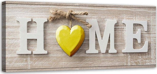 Quadro-su-tela,-Casa-Casa-Cuore-tavole-di-legno